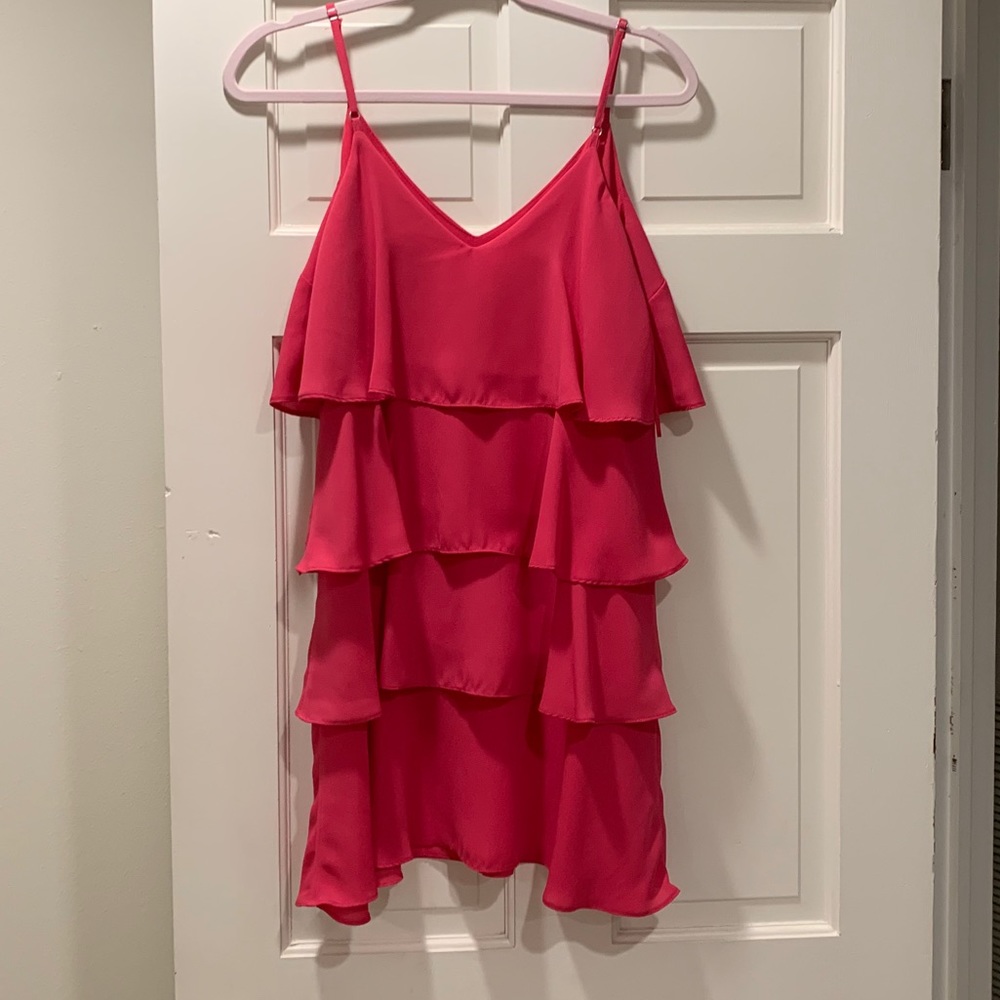 Pink Ruffle Mini dress - Picture 3 of 5